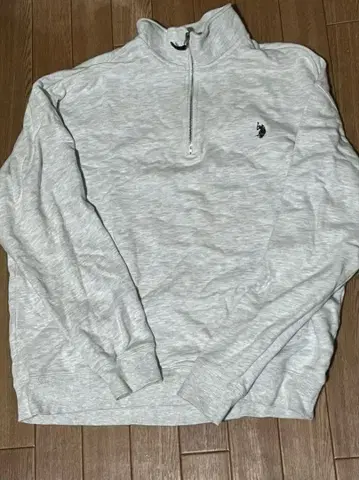 그레이 집업 맨투맨 로고 자수