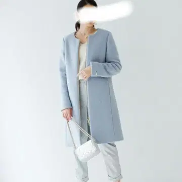 LOUNGEDRESS 노카라 코트 퍼플 / SMALL 스카이블루