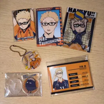 하이큐 캔뱃지 키링 아크릴 스탠드 트레이딩 카드 츠키시마 케이