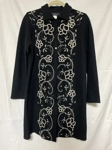 vintage 구제 의류 메리노울 자수 자켓 롱 원피스