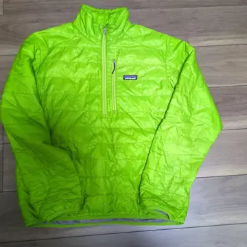 patagonia 형광 그린 M 풀오버 다운 자켓