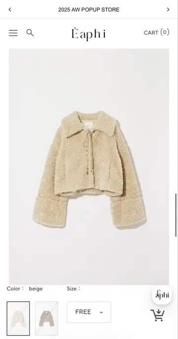 Eaphi ECOFUR SHORT JACKET