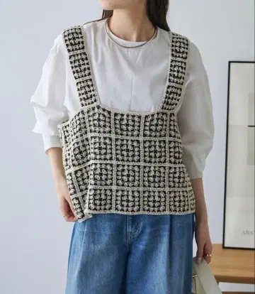 pual ce cin 크로셰 뜨개질풍 뷔스티에