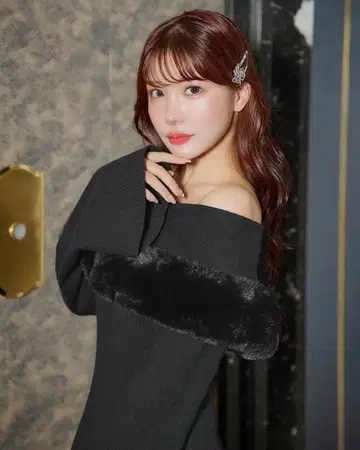 michellMacaron 퍼 케이프 원피스