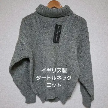 새상품 영국제 터틀넥 니트 그레이