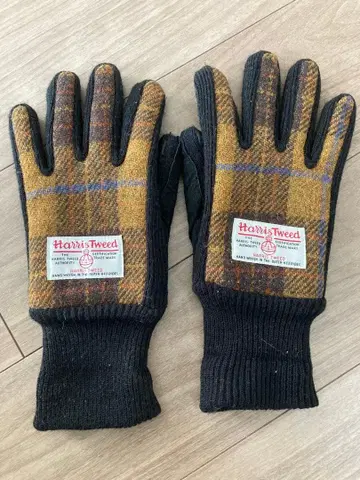 해리스 트위드 체크 무늬 장갑 프리 사이즈