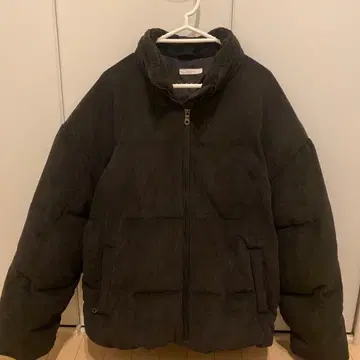 코듀로이 다운 자켓 M 사이즈 다크 그레이