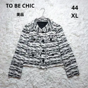 투 비 시크 빅 사이즈 새상품급 트위드 자켓 모노톤 포멀