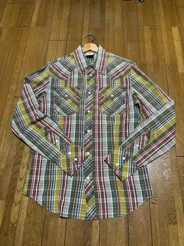 True religion 체크 무늬 긴팔 플란넬 셔츠