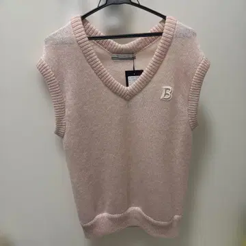 [택 포함 새상품] BORDERS at BALCONY 핑크 니트 베스트