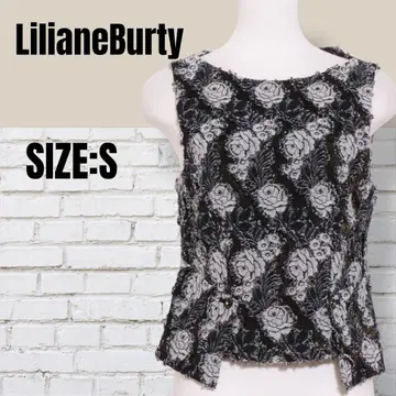 새상품급 릴리안 뷰티 에클라 올 패턴 슬리브리스 S 상의