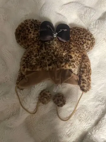 디즈니 미니 레오파드 무늬 팬캡