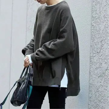 미사용 새상품 FRAMeWORK 래글런 판초 맨투맨 블랙