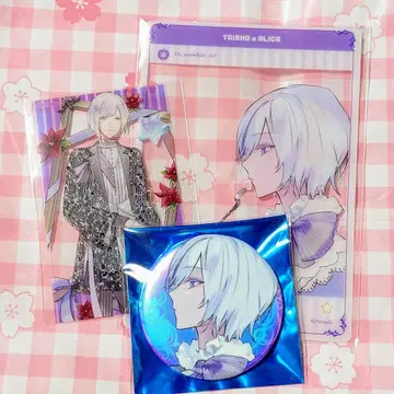 AGF 대정 x 대칭 앨리스 화이트 오로라 캔뱃지 클리어 카드