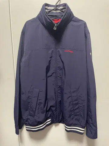 타미힐피거 TOMMY HILFIGER 로고 나일론 블루종