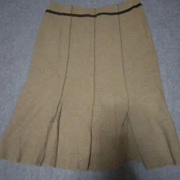 COMME CA ISM 베이지 플리츠 스커트 M