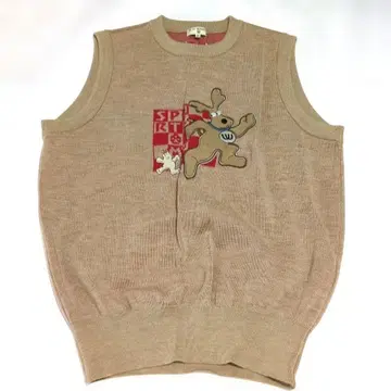 MUSPORTS 골프웨어 여성용 베이지 니트 베스트 42