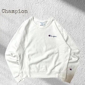 Champion 리버스 위브 파랑 택 US 맨투맨 구제 의류 짧은 기장