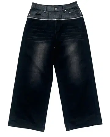 goar.archive BLACK ZIPPER WAIST DENIM