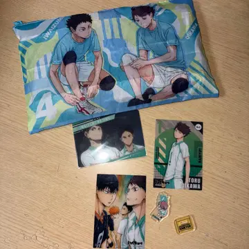 하이큐 트레이딩 카드 아크릴 스탠드 파우치 오이카와 토오루 세트 판매