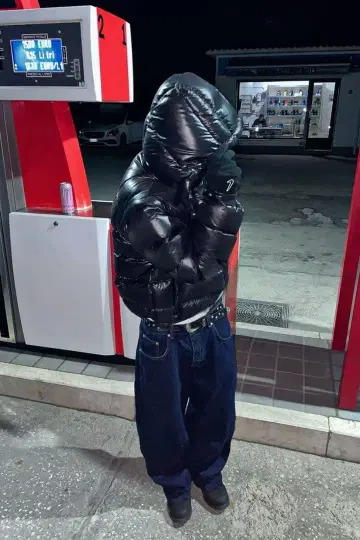 archive 후디 퍼퍼 자켓 opium core 해외 스트릿