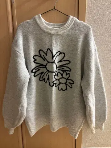 시마무라 데이지 패턴 니트탑