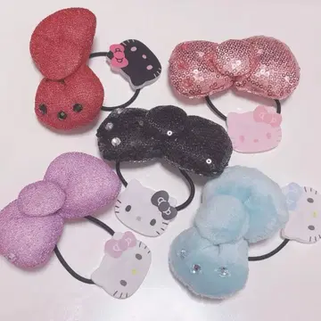 헬로키티 스톤 머리끈 세트