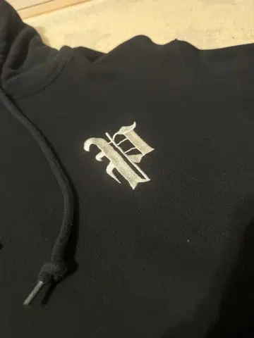 팻랭크 후드티 L 문자 자수