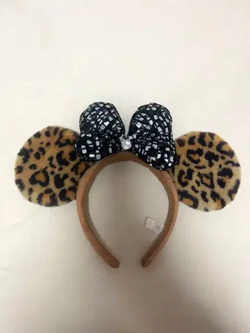 레오파드 무늬 디즈니 머리띠 미니