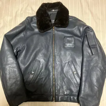 빈티지! 프랑스군 가죽 파이롯트 자켓 퍼 포함