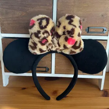 미니 머리띠 레오파드 무늬 복슬복슬