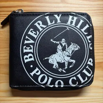 BEVERLY HILLS POLO CLUB 이단 접이식 지갑 블랙