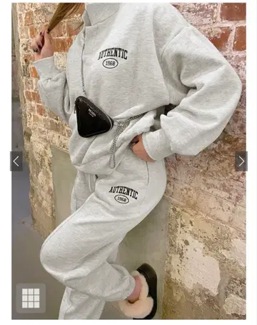 시착만 한 상품 GRL 그레이 로고 맨투맨 셋업 aespa 한국