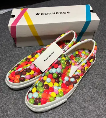 컨버스 마블 초코 패턴 슬립온 27cm