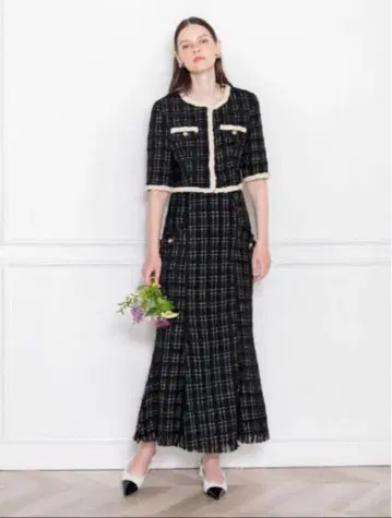 leja 트위드 셋업 머메이드 스커트