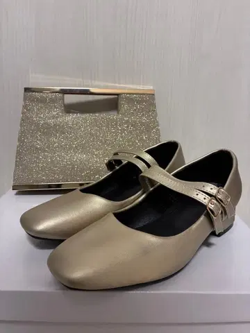 파티/결혼식/피로연 클러치 백/펌프스 세트 골드