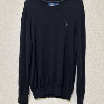 랄프 로렌 얇은 소재 스웨터 블랙