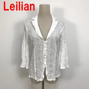 A6366 레리안 7부 소매 블라우스 자켓 면 린넨 자수 화이트 13