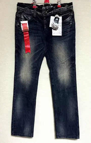 RED PEPPER 미사용 스컬 데님 팬츠