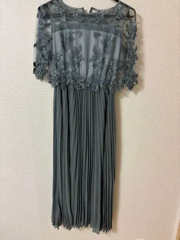 그레이 자수 디자인 드레스