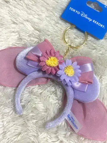 택 포함 새상품 라푼젤 머리띠 키체인 판타지 스프링스