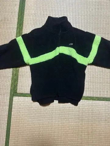 VANS 플리스 자켓 L 사이즈 블랙 그린