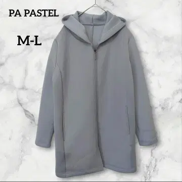 RA PASTEL 후드 부착 코트 맨투맨 소재 그레이 M-L