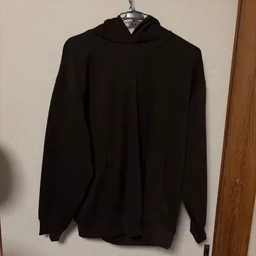 유니클로 오버 사이즈 맨투맨 후드티 DARK BROWN