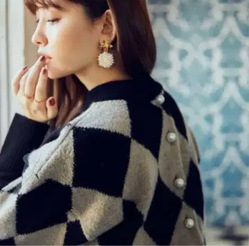 Herlipto Twinkle Argyle Knit Pullover