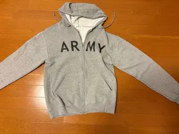 S.W.U. AR.MY 프린트 그레이 후드티 S 사이즈