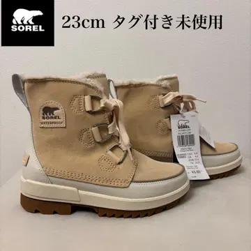 택 포함 새상품 SOREL 방수 23cm 베이지 어그 부츠 겨울 우천용