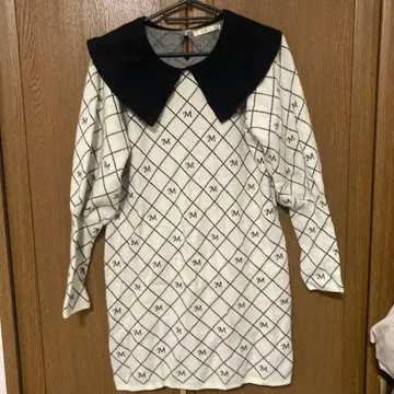 e m s 다이아몬드 패턴 미니 원피스