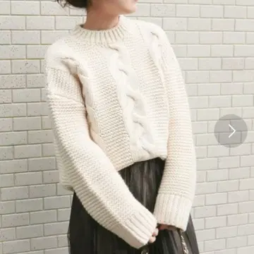 Spick&Span 스픽&스팬 BIG 케이블 니트 아이보리