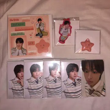 NCTWISH 리쿠 트레이딩 카드 키링 스티커 묶음 판매 세트